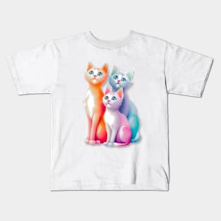 Cat lover, Colorful Kitties Kids T-Shirt